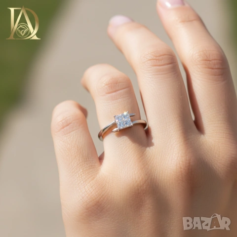 Нов Златен Пръстен с 0.37кт Естествени Диаманти , снимка 3 - Пръстени - 40072335