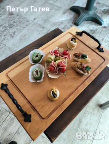 Плато за сервиране от Бук, снимка 3 - Прибори за хранене, готвене и сервиране - 53575183