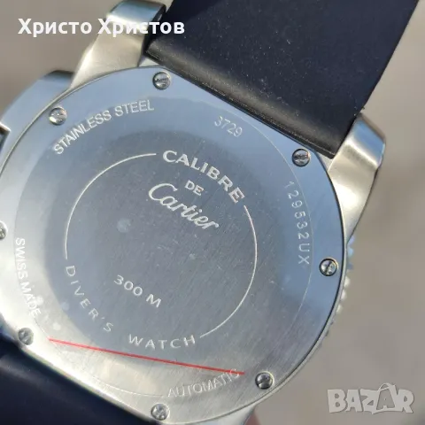 Мъжки луксозен часовник Cartier Calibre de Cartier Diver Steel Rubber Watch W7100056, снимка 13 - Мъжки - 47027012