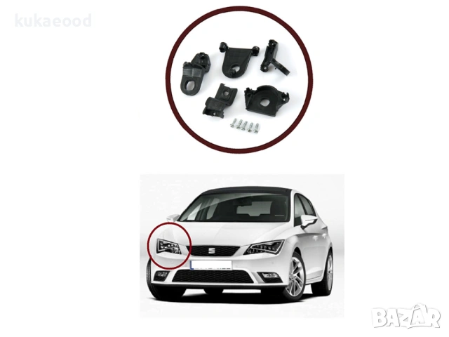 Комплект щипки за захващане на фар Seat Leon 5F MK3, снимка 3 - Части - 54193115