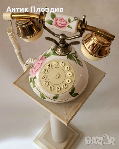 Декоративен винтидж телефон, снимка 4 - Декорация за дома - 53722343