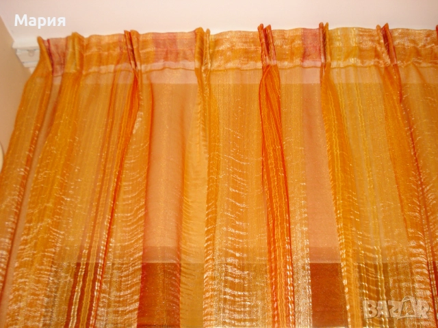 Перде от органза с оловна нишка 243/370см.