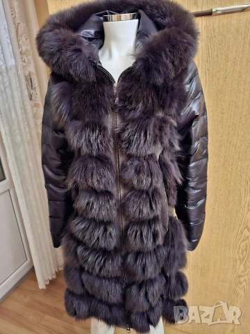 Палто естествева кожа и лисица , снимка 4 - Якета - 42499983