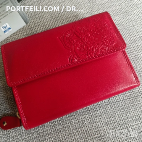  Портмоне Friedrich, Eстествена козя кожа, RFID защита, Щампа Мандала , снимка 4 - Портфейли, портмонета - 53616561