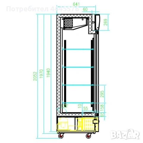 Хладилна витрина за напитки COMBISTEEL с 2 стъклени врати, снимка 2 - Хладилни витрини и фризери - 53017450