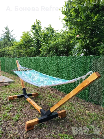 Ръчно изработени луксозни стойки за хамак +ПОДАРЪК хамак, снимка 2 - Градински мебели, декорация  - 54207653