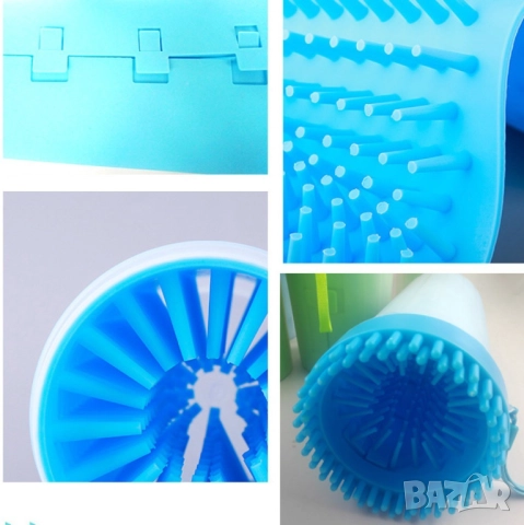 Уред със силиконови ресни за почистване на лапи на домашни любимци, снимка 4 - За кучета - 51936079