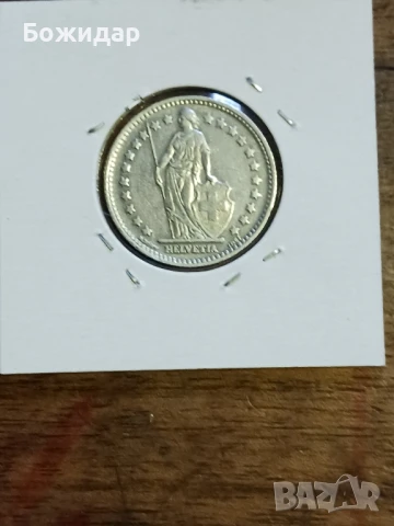 1 Франк.1944г. Швейцария, снимка 2 - Нумизматика и бонистика - 51242559