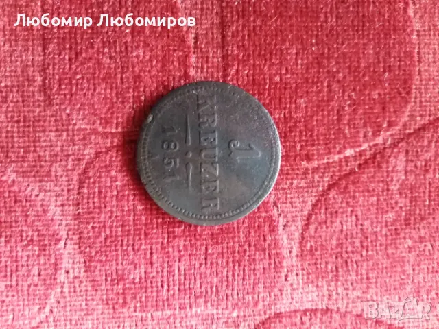 Австрийски Кройцер 1851г , снимка 1