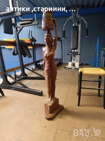 голяма дървена статуетка от масивно дърво!, снимка 9 - Статуетки - 52167017