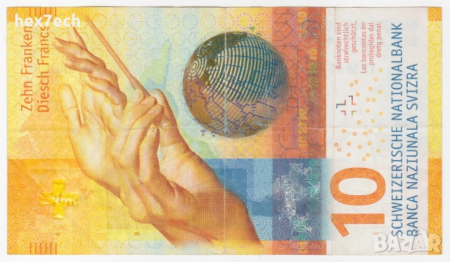 ❤️ ⭐ Швейцария 2016 10 франка ⭐ ❤️, снимка 2 - Нумизматика и бонистика - 53828600