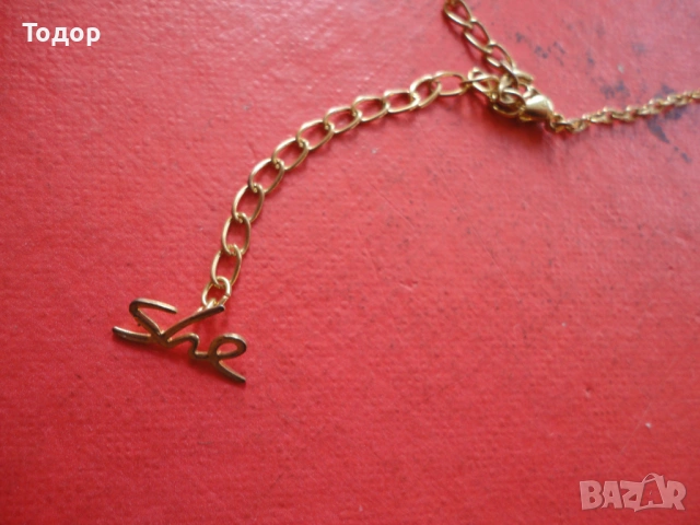 Позлатено колие She, снимка 3 - Колиета, медальони, синджири - 53052550