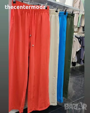 Дамски цветни, ефирни панталони, снимка 1 - Панталони - 45416921