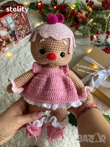 Джинджифилова плетена бисквитка, снимка 4 - Играчки за стая - 51694769