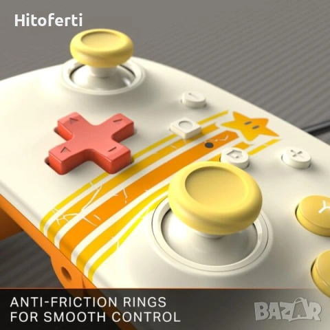 Контролер PowerA Nintendo Switch – Mario Vintage Star, снимка 3 - Джойстици и геймпадове - 53749017