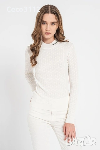 KARL LAGERFELD Нова дамска блуза с поло яка Slim fit