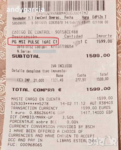 MSI Pulse 16 AI/Intel Core Ultra 7 155H/NVidia RTX 4070 8GB/16GB RAM/512GB SSD NVMe/QHD 240hz IPS, снимка 3 - Лаптопи за игри - 53484243