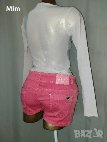 М Прозрачна блуза в светло розово и къси розови къси панталонки , снимка 5 - Къси панталони и бермуди - 50902243