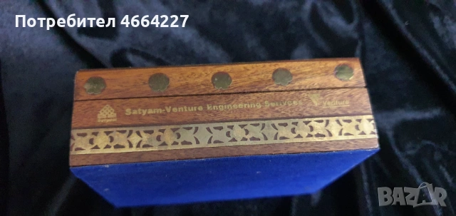 Ръчно изработена дървена кутия с изображение на бог Ганеша, снимка 7 - Антикварни и старинни предмети - 53013439