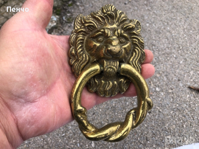 старо бронзово чукало за врата, снимка 5 - Антикварни и старинни предмети - 27008946