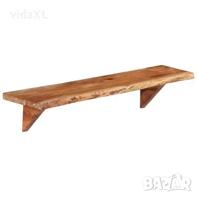 vidaXL Рафтове за стена, 2 бр, 90x20x18 см, акация масив(SKU:247928), снимка 3 - Други - 48366653