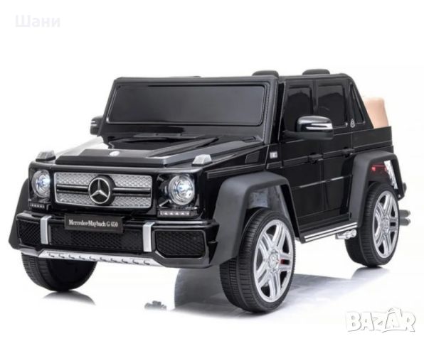 Акумулаторен джип Mercedes Maybach G650 12V, с меки гуми и кожена седалка, снимка 2 - Детски велосипеди, триколки и коли - 45256207