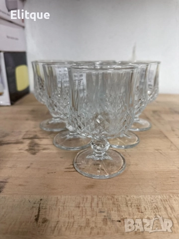 Комплект от 6 бр. чаши за вино със столчета за елегантно сервиране, снимка 5 - Чаши - 52606519