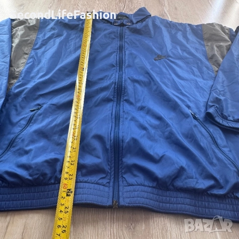 Винтидж спортно яке Nike от 90-те, синьо мъжко размер M ретро спортно , снимка 5 - Якета - 52269681