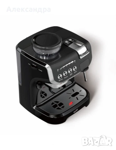 Кафемашина с вградена кафемелачка Voltz, 2672W, резервоар 2 литра, 5 адаптера, снимка 5 - Кафемашини - 51058987