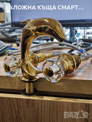 луксозен смесител за мивка с делфин, снимка 6 - Мивки - 54111643