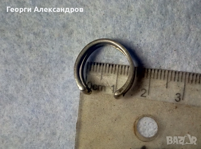 Шармантен СРЕБЪРЕН ПРЪСТЕН Подходящ и За ПРЪСТ на КРАК Оксидирано СРЕБРО 925 Ажурна ръчна изработка, снимка 6 - Антикварни и старинни предмети - 52776023
