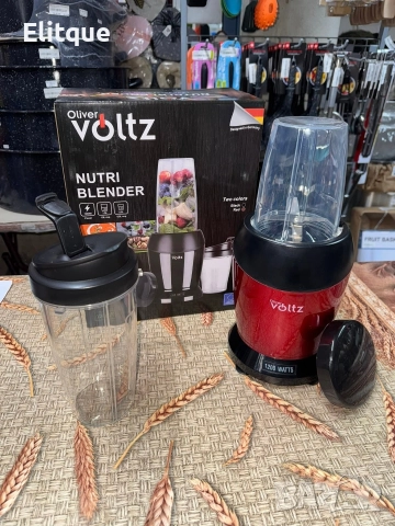 Мощен нутри блендер Oliver Voltz, 1200W с LED дисплей и 2 кани за смути (1000ml/800ml), снимка 8 - Чопъри и пасатори - 52949896