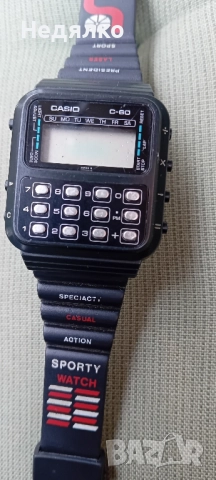 Casio C60,first calculator watch,133,Japan, снимка 2 - Антикварни и старинни предмети - 51870486