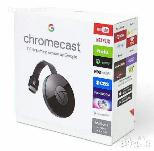 Мултимедиен плеър Google Chromecast за телевизор HDMI SmartTV TvBox, снимка 6 - Приемници и антени - 48918894