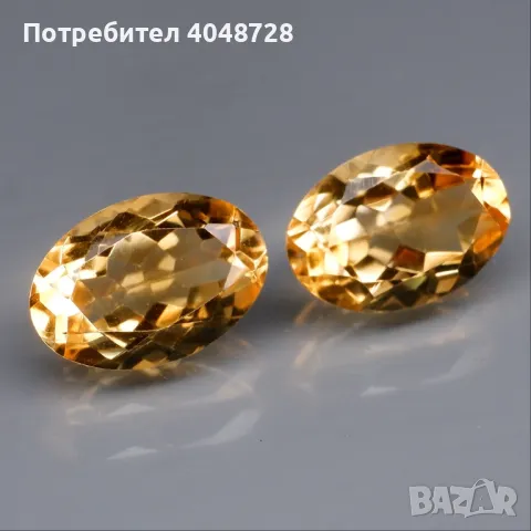 2бр. Естествен Цитрин 6.59ct. - Бразилия, снимка 2 - Други - 47310818