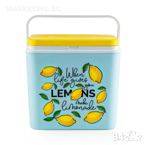 Хладилна кутия Atlantic с обем 30 литра, свеж дизайн с лимони, снимка 4 - Хладилни чанти - 50469335