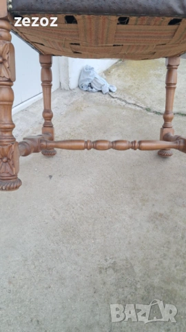 Ретро кресло-трон масив , снимка 8 - Дивани и мека мебел - 53948823