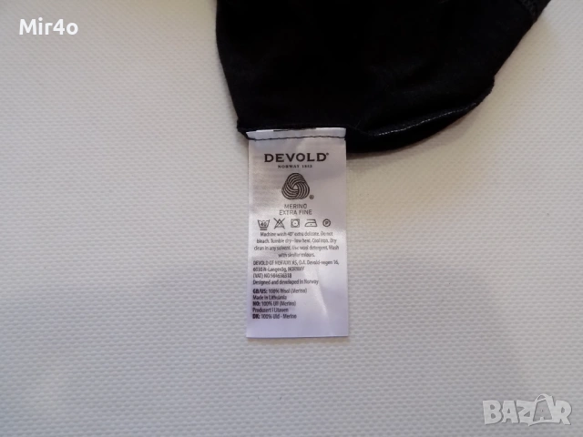 блуза devold merino wool фанела худи горнище суичър термо бельо туризъм планина мъжка оригинална S, снимка 6 - Спортни дрехи, екипи - 44752013