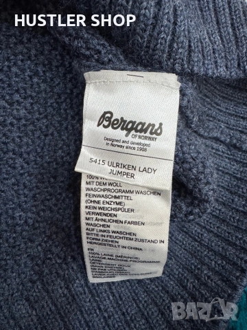 Мъжки пуловер от 100% мерино вълна BERGANS OF NORWAY. Размер XS/S, снимка 4 - Пуловери - 53940284