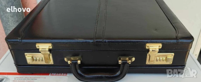 Кожено дипломатическо куфарче с шифър#1