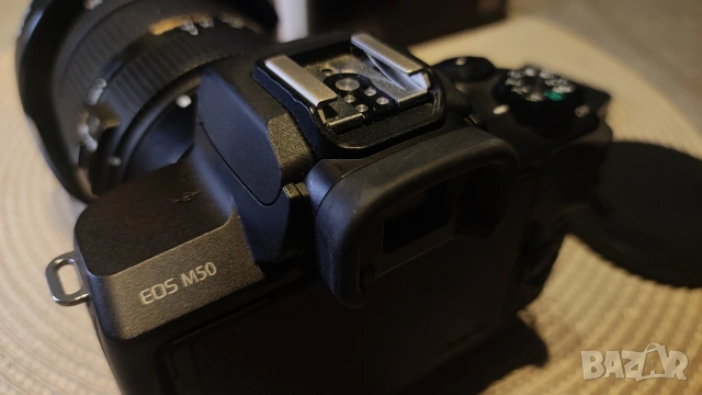 Canon EOS M50 + Sigma 17-50mm f/2.8 EX DC OS HSM + Canon адаптер, снимка 5 - Фотоапарати - 53597729