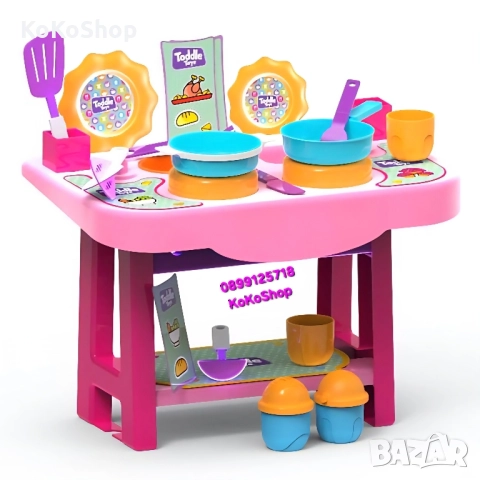 Детска кухня с 14 аксесоара/кухня за игра
