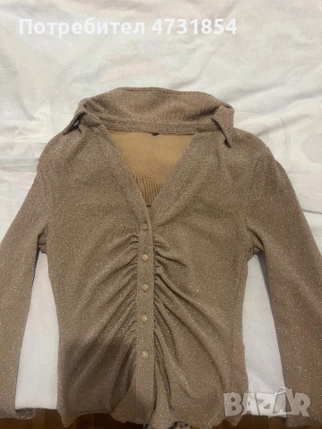 Елегантна златиста риза-блуза 