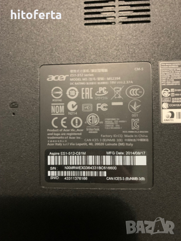 Продавам лаптоп на части Acer Aspire Es1-512-c81m, снимка 3 - Части за лаптопи - 44975758
