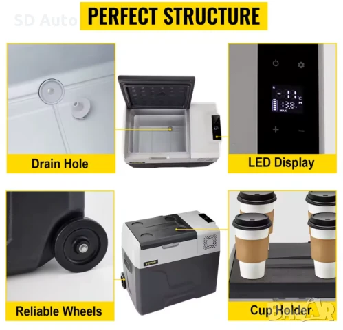 Мобилен Компресорен  Хладилник /Фризер  30 Литра, снимка 5 - Аксесоари и консумативи - 50486536