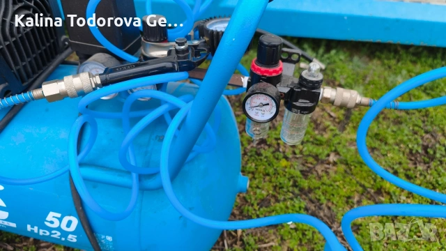 Продавам 50млитров въздушен компресор ABAC Montecarlo L25P, снимка 4 - Компресори - 53852353