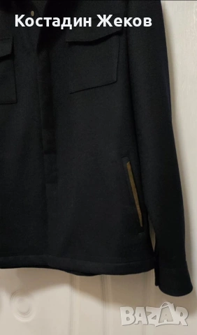 Мъжко връхно яке тип риза (overshirt) в тъмносин цвят. Massimo Dutti. Като ново.  , снимка 6 - Якета - 53815264