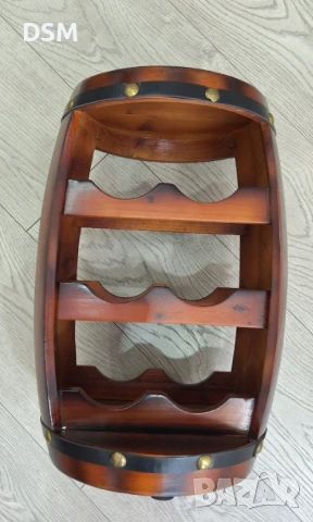 Нова Поставка За 6бр Бутилки Вино  - Бъчва - Дървена Маса 40см, снимка 5 - Маси - 44551226