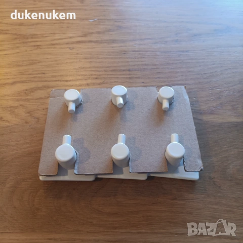 Самозалепващи куки за кърпи – 6 броя, неръждаема стомана, бели, снимка 8 - Други стоки за дома - 53382348