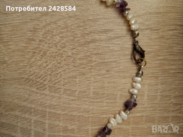  Колие, полускъпоценни камъни и перли , снимка 3 - Колиета, медальони, синджири - 45885574